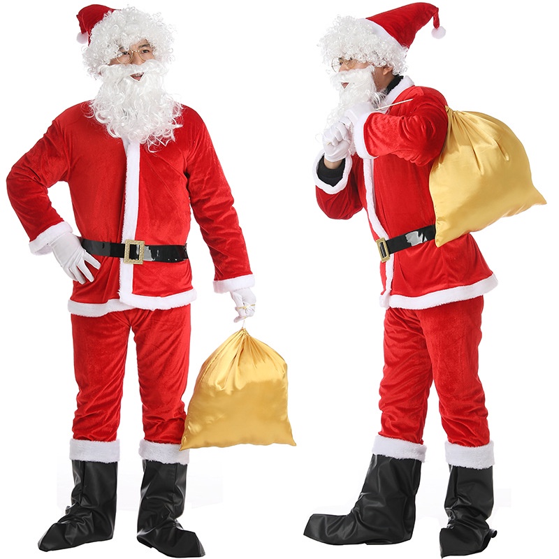 ราคาและรีวิวพร้อมส่งจ้าาา   ชุดคุณลุงซานต้า ชุดซานต้าครอสผู้ชาย ชุดซานต้าครอสผู้ใหญ่ ครบเซตสุดคุ้ม 5 ชิ้นเลยจ้าา