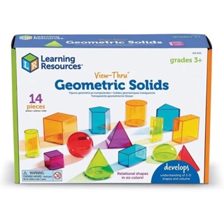 Afterkids  Learning Resources View-Thru Geometric Solids ของเล่นรูปทรงเรขาคณิต 3 มิติ