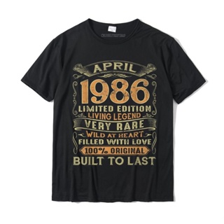 เสื้อครอปสายฝอ วินเทจ 35 yaşında nisan 1986 35. Doğum günü hediyesi fikri T-Shirt ucuz yetişkin üst T-Shirt pamuk Tees C