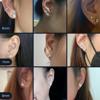 ภาพขนาดย่อของภาพหน้าปกสินค้าต่างหูเพชรสำหรับคนแพ้ง่าย Sensitive Earrings - เพชรสวิส CZ ---แท้ 100% เกรดสำหรับคนแพ้ง่าย ใส่ไม่แพ้ไม่คัน จากร้าน malaigems_official บน Shopee ภาพที่ 7
