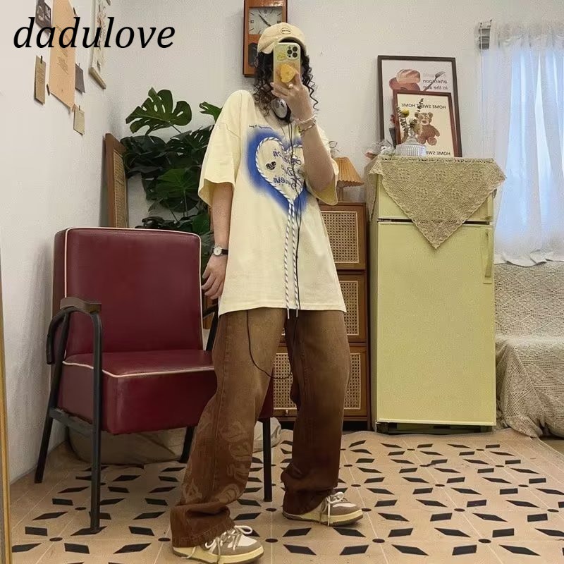 dadulove-new-niche-retro-american-washed-jeans-letter-print-loose-high-waist-womens-wide-leg-pants