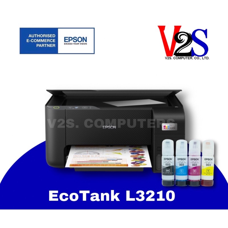 ภาพหน้าปกสินค้าPrinter Epson EcoTank L3210 AIO เครื่องปริ้นเตอร์มัลติฟังก์ชันอิงค์เจ็ทแท้ง 3 IN 1 หมึกแท้พร้อมใช้ จากร้าน s.suwanna บน Shopee