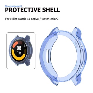 [ElectronicMall01.th] เคสกันชน TPU แบบใส สําหรับ Xiaomi Watch S1 Active Watch Color 2
