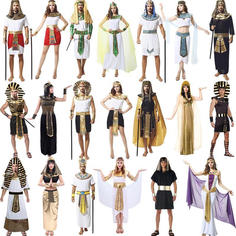 cospla-เสื้อผ้าผู้ใหญ่วันฮาโลวีนอียิปต์ฟาโรห์คลีโอพัตราชายตะวันออกกลางหญิงอาหรับชุดเสื้อผ้า