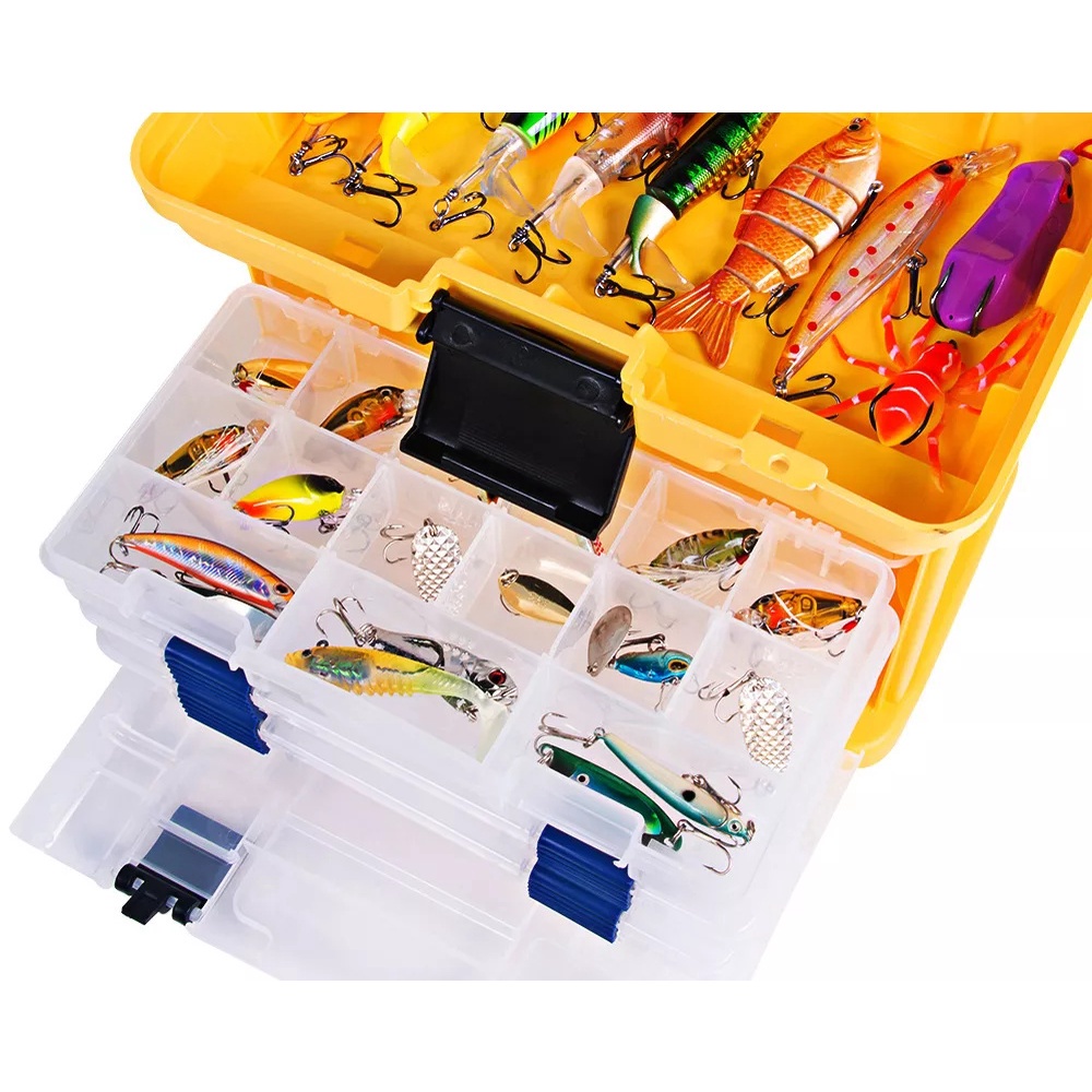 กล่องเครื่องมือ-กล่องเครื่องมือช่าง-กล่องช่าง-พลาสติก-กล่องเก็บของ-กล่องใส่อุปกรณ์ตกปลา-4-ช่องสำหรับอุปกรณ์ตกปลา