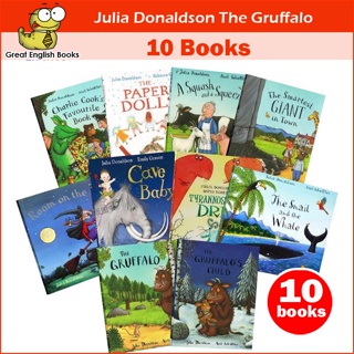 (*ได้coinคืน10%*) **พร้อมส่ง** 🔥 Julia Donaldson The Gruffalo 10 เล่ม ชุดนิทานสุดฮิต หนังสือภาษาอังกฤษ การ์ตูน เด็ก Child Room on The Broom