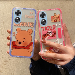 2023 New Cute Casing OPPO A78 5G A17 A17k เคส Phone Case Popularity Cartoon Bear Pink Pig Silicone Soft Case Back Cover เคสโทรศัพท