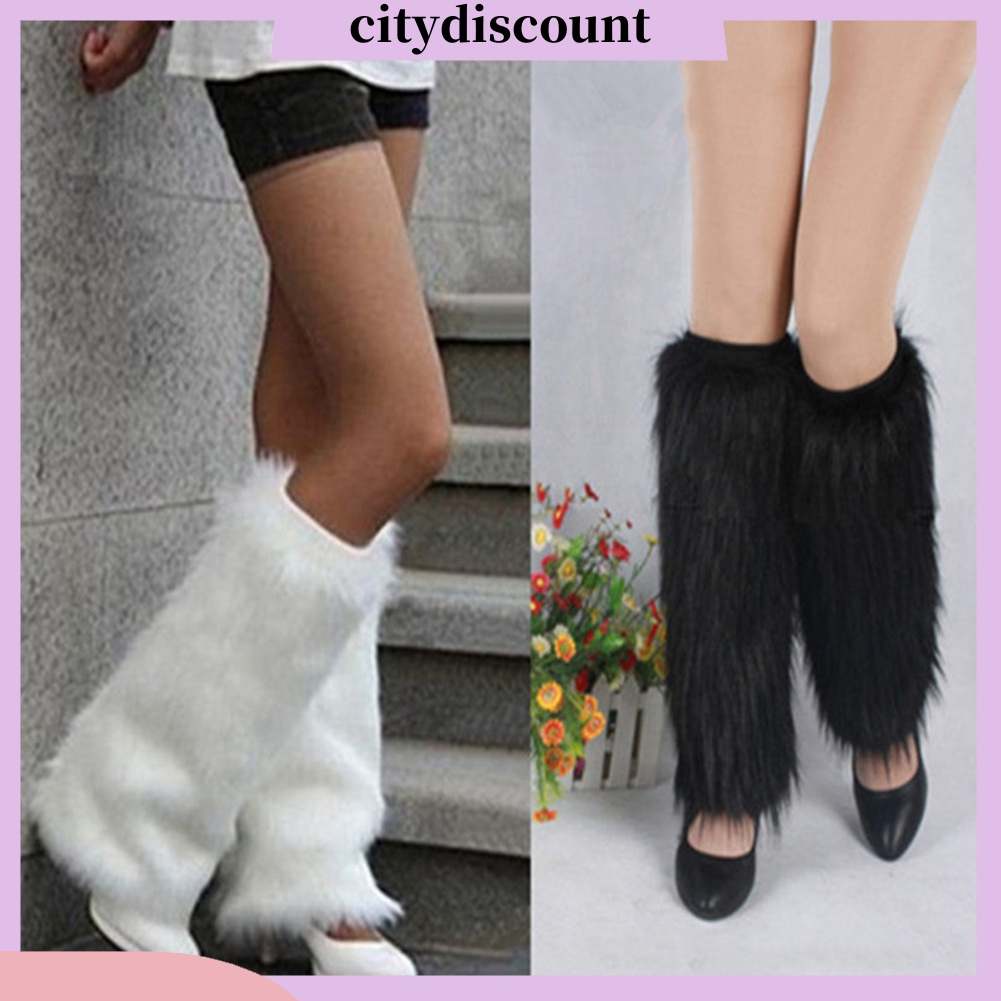 lt-citydiscount-gt-ถุงเท้าบูทยาว-ขนเฟอร์เทียม-สีพื้น-ให้ความอบอุ่น-แฟชั่นฤดูหนาว-สําหรับผู้หญิง
