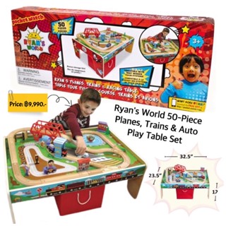 Ryans World 50-Piece Planes, Trains &amp; Auto Play Table Set