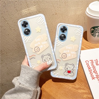 Ready Stock 2023 New Phone Casing เคส OPPO Reno8 T A78 5G 4G Phone Case Cartoon Bear Transparent Silicone Ultra Light OPPO Reno 8 8T Reno8T Soft Case Back Cover เคสโทรศัพท