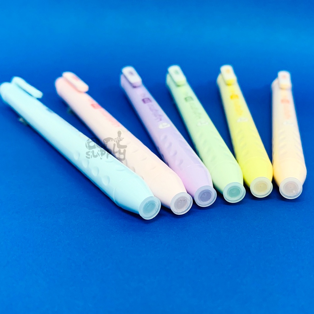 ชุดปากกาไฮไลท์สีพาสเทล-6-สี-แบบกด-chosch-cs-h790