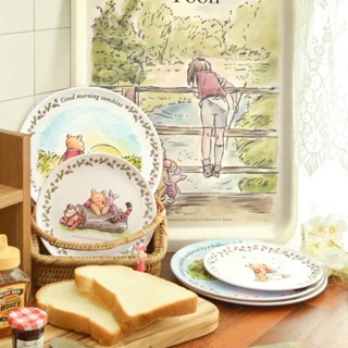 ( พร้อมส่ง ) Pooh Plate Set 3P จานเมลามีนหมีพูห์