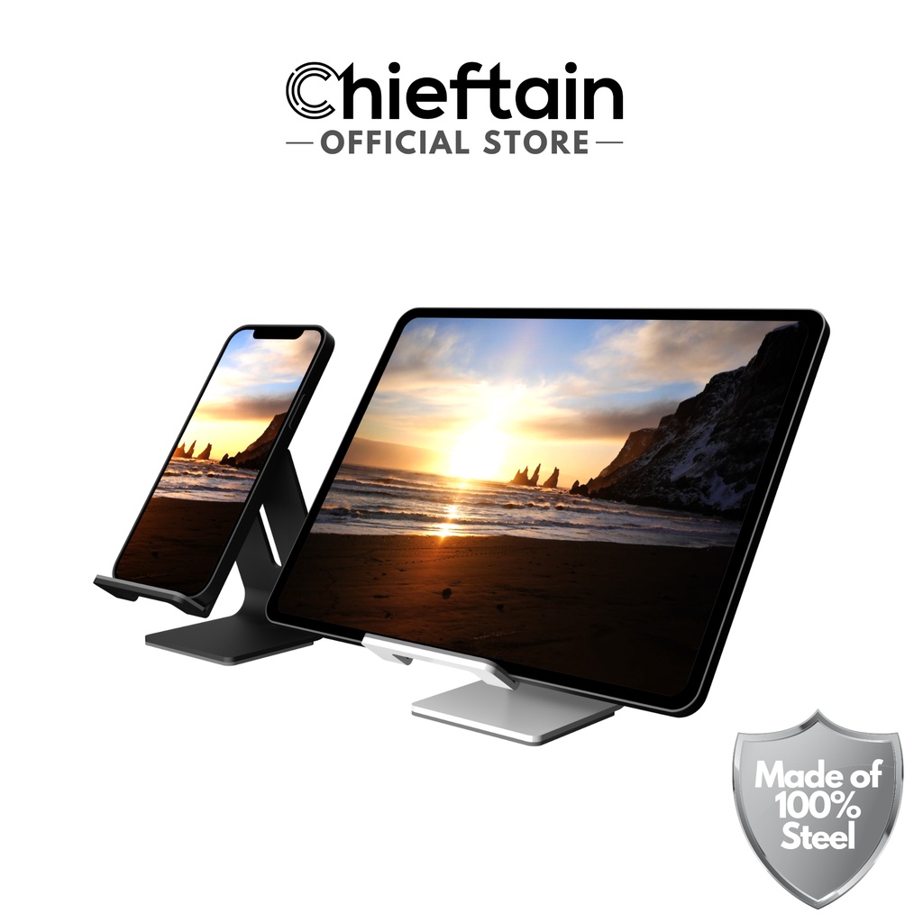 chieftain-ที่วางมือถือ-ที่วางแท็บเล็ต-tablet-แท่นวางไอแพด-ขาตั้งไอแพด-เหล็ก-100-steel-phone-stand-tablet-stand