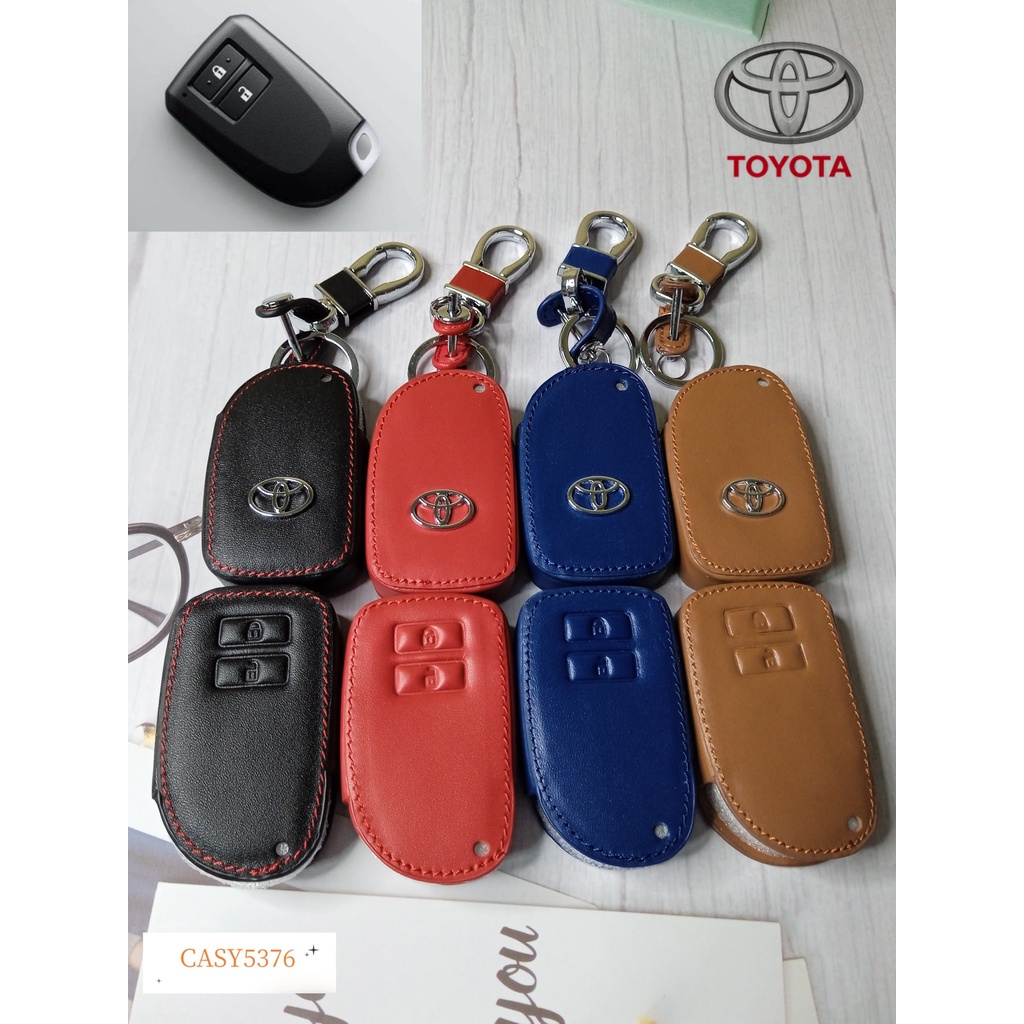 พร้อมส่ง-ปลอกกุญแจรีโมทรถยนต์-toyota-yaris-ปี-2014-2020-ซองหนังแท้หุ้มกุญแจรถยนต์-เคสหนังใส่กุญแจรีโมทกันรอย-กันกระแทก