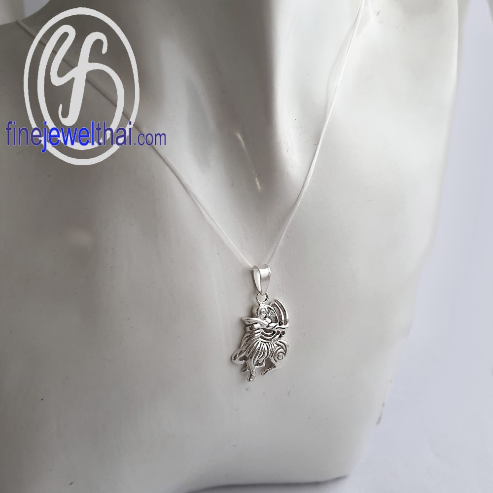 finejewelthai-จี้ราศี-ราศีธนู-จี้เพชรสังเคราะห์-จี้เงินแท้-sagittarius-silver-pendant-p1173cz00