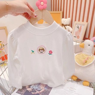 [Babycat] พร้อมส่ง เสื้อแขนยาว ผ้าฝ้ายแท้ ปักลาย สไตล์เกาหลี ญี่ปุ่น แฟชั่นฤดูใบไม้ผลิ ฤดูใบไม้ร่วง สําหรับเด็กผู้หญิง 2022