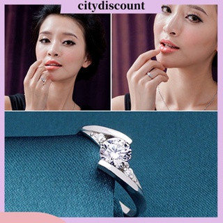 <citydiscount>  แหวนเพชรรัสเซียขนาด 6-9 สําหรับผู้หญิง