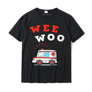 เสื้อยืดผู้ชาย Wee Woo ambulans AMR komik EMS EMT paramedik hediye เสื้อยืด spor sıkı T Shirt yeni tasarım pamuk erkek g