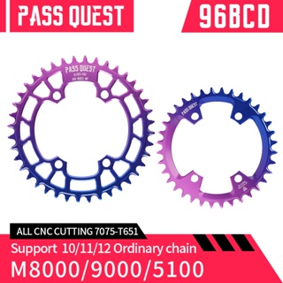 Pass QUEST 96BCD จานหน้าจักรยานเสือภูเขา 30T-48T สําหรับ Shimano M7000 M8000 M9000 M4100 M5100