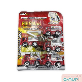 Anuri ของเล่นเด็ก รถจิ๋ว ดับเพลิง 1 ชุด คละ 5 แบบ fireman super powerior ของเล่นเด็ก รถไถลานเด็ก รถจิ๋วเด็กเล่น