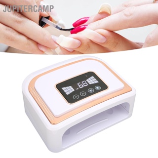 JUPITERCAMP 120W UV Gel Nail Lamp 30pcs Chips Fast Curing 4 Timers LED Dislpay Light EU Plug 100‑240V