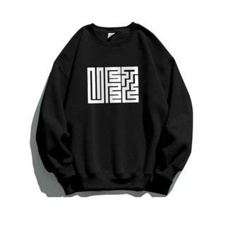 ใหม่ เสื้อกันหนาว คอกลม มีฮู้ด ทรงหลวม แฟชั่นฤดูใบไม้ร่วง