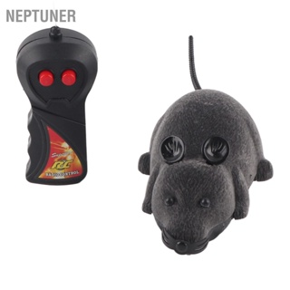 Neptuner หนูอิเล็กทรอนิกส์ไร้สาย ควบคุมระยะไกล ของเล่นสําหรับแมว ลูกสุนัข ของขวัญคริสต์มาส สีเทา