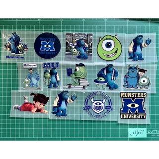 ตัวรีดสติกเกอร์monsters set 1. 🐱 monsters university 🐱  รีดง่ายแผ่นฟิมล์รีดร้อน