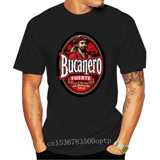 เสื้อเชิ้ตชาย Bucanero bira küba Cerveza Logo T Shirt üstleri yaz serin komik tişört Tee gömlek Casual kısa kollu mektup