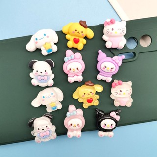 สติกเกอร์เรซิ่น ลายการ์ตูน Sanrio Pudding Dog Melody Kitty diy สําหรับติดตกแต่งโทรศัพท์มือถือ ปิ่นปักผม