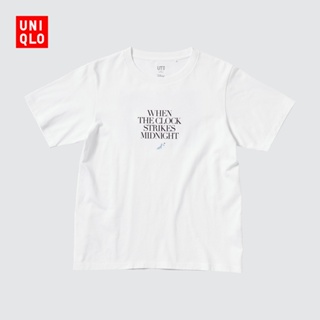 【cotton Tshirts👕】Uniqlo Womens (UT) Disney Memories เสื้อยืดพิมพ์ลาย (Disney Versatile Short Sleeve) 444568