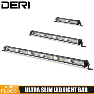7&quot; 13&quot; 20 Inch LED Work Light Bar Ultra Slim Single Row Wide Flood Beam Driving Lamp For Jeep Auto ATV Off Roa