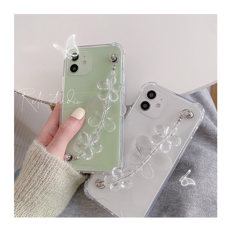 เคสซัมซุง-samsung-galaxy-s21-ultra-s21-plus-fe-s20-fe-s10-s10e-lite-s8-s9-s8-s9-clear-case-ปลอกโซ่สร้อยข้อมือสายคล้องคอน่ารักสวยป้องกันสำหรับผู้หญิง-grils-กันชน-tpu-กันกระแทกป้องกันโทรศัพท์มือถือกรณีน