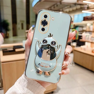 Ready Stock Phone Casing Huawei Nova10 Pro 10 SE Mate 50 Pro Honor 70 5G เคส Case Candy Plating Cute Cartoon Soft Back Cover with Cute Duck Holder Stand เคสโทรศัพท