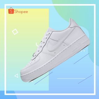 ราคาและรีวิว【พร้อมส่ง ของแท้100%】Nike Air Force 1 '07 White รองเท้าลำลอง รองเท้าสีขาว（อุปกรณ์ครบ จัดส่งฟรี）