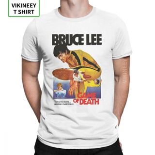 เสื้อยืดแฟชั่น Ölüm oyunu Bruce Lee T Shirt erkekler pamuk üstün T-Shirt ejderha filmi Kung Fu Brusli Karate çin Tees kı