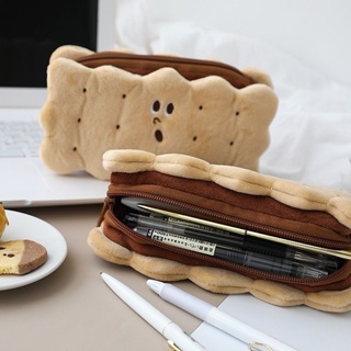 ✒️pencil case✒️ กระเป๋าดินสอนขนมปังกระเป๋าดินสอ เรียบง่าย นักเรียนประถม เครื่องเขียนน่ารัก