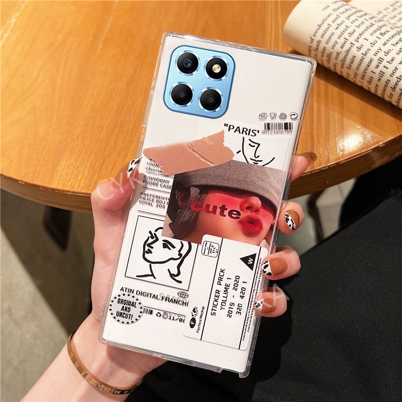 เคสโทรศัพท์มือถือแบบนิ่ม-ใส-แฟชั่น-สําหรับ-honor-x8-x9-5g-4g-x6-x7-2022-x6-honor-x9-5g