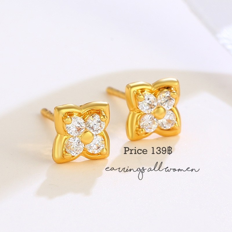 ต่างหูทองชุบ-14k-ราคาปลีก-ส่ง