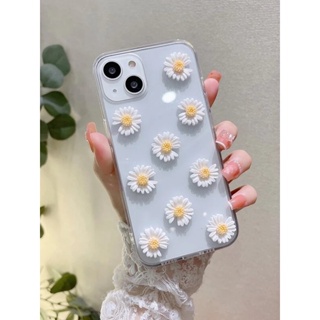 เคสไอโฟนiphone  แบบใส ตกแต่ง ดอกไม้