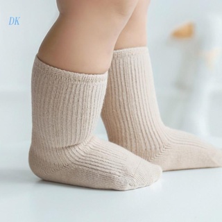 Dk ถุงเท้าเด็กแรกเกิด เด็กวัยหัดเดิน แบบนิ่ม หลากสีสัน 3 คู่