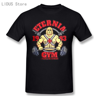 เสื้อตราหานคู่ Eternia กีฬา V2 He-Man และ Masters จักรวาลแขนสั้นเสื้อยืดลําลองเสื้อยืดผู้ชายแฟชั่น O-Neck เสื้อยืดผ้าฝ้า