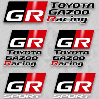 สติกเกอร์ไวนิล ลายโลโก้ Toyota Gazoo Racing GR สําหรับติดตกแต่งรถยนต์