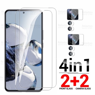4in1 ฟิล์มกระจกนิรภัยกันรอยหน้าจอกล้อง สําหรับ Xiaomi 12T Pro Xioami Mi 12 T MI12T 12TPro 5G