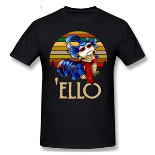 เสื้อยืดสีขาวผู้ชาย หนอนสีเทา Ello เขาวงกต Ello วินเทจสีดําบุรุษเสื้อยืด S-6XL ผ้าฝ้ายเย็นสบาย ๆ ความภาคภูมิใจเสื้อยืดผู