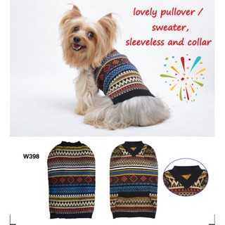 สินค้า Pet cloths -Doggydolly  เสื้อผ้าแฟชั่น เสื้อผ้าสัตว์เลี้ยง เสื้อผ้าหมาแมว  ไหมพรม เสื้อหนาว winter  W398