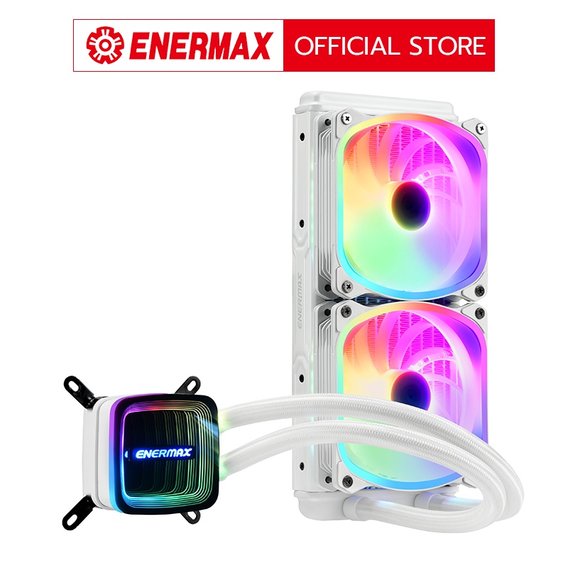 enermax-official-store-enermax-aquafusion-adv-240mm-argb-white-รองรับ-lga1700-am5-ชุดน้ำความร้อนซีพียู