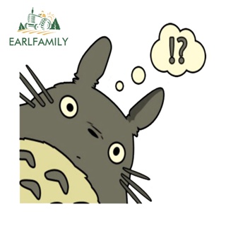 Earlfamily สติกเกอร์ไวนิล ลายการ์ตูน Totoro น่ารัก กันน้ํา สําหรับติดตกแต่งหน้าต่างรถยนต์ DIY 13 ซม. x 12.6 ซม.