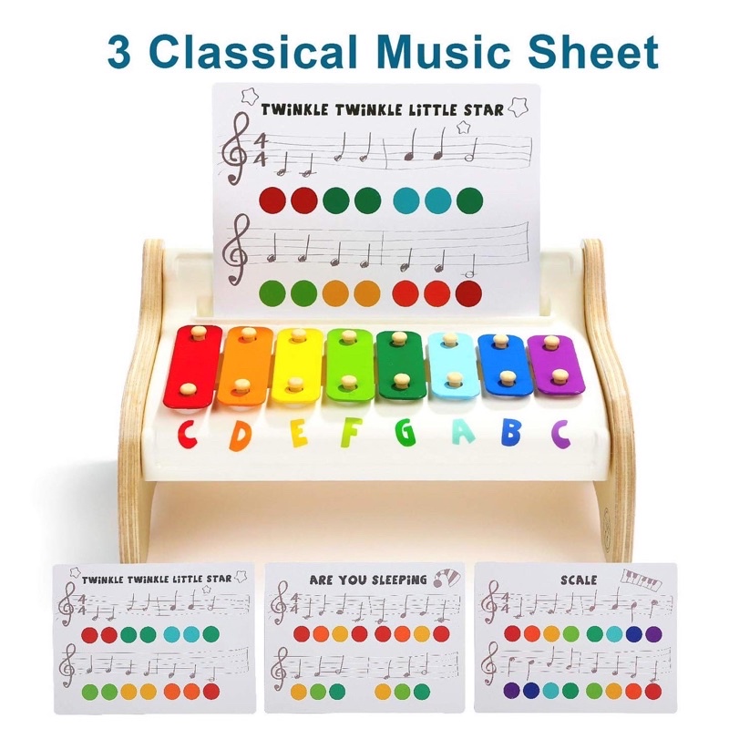 top-bright-wooden-xylophone-for-kids-พร้อมส่ง