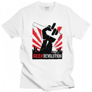 เสื้อผ้าแฟชั่น เสื้อยืด Camiseta de manga corta para hombre, Camiseta con estampado de cerveza Revolution, a la moda, de